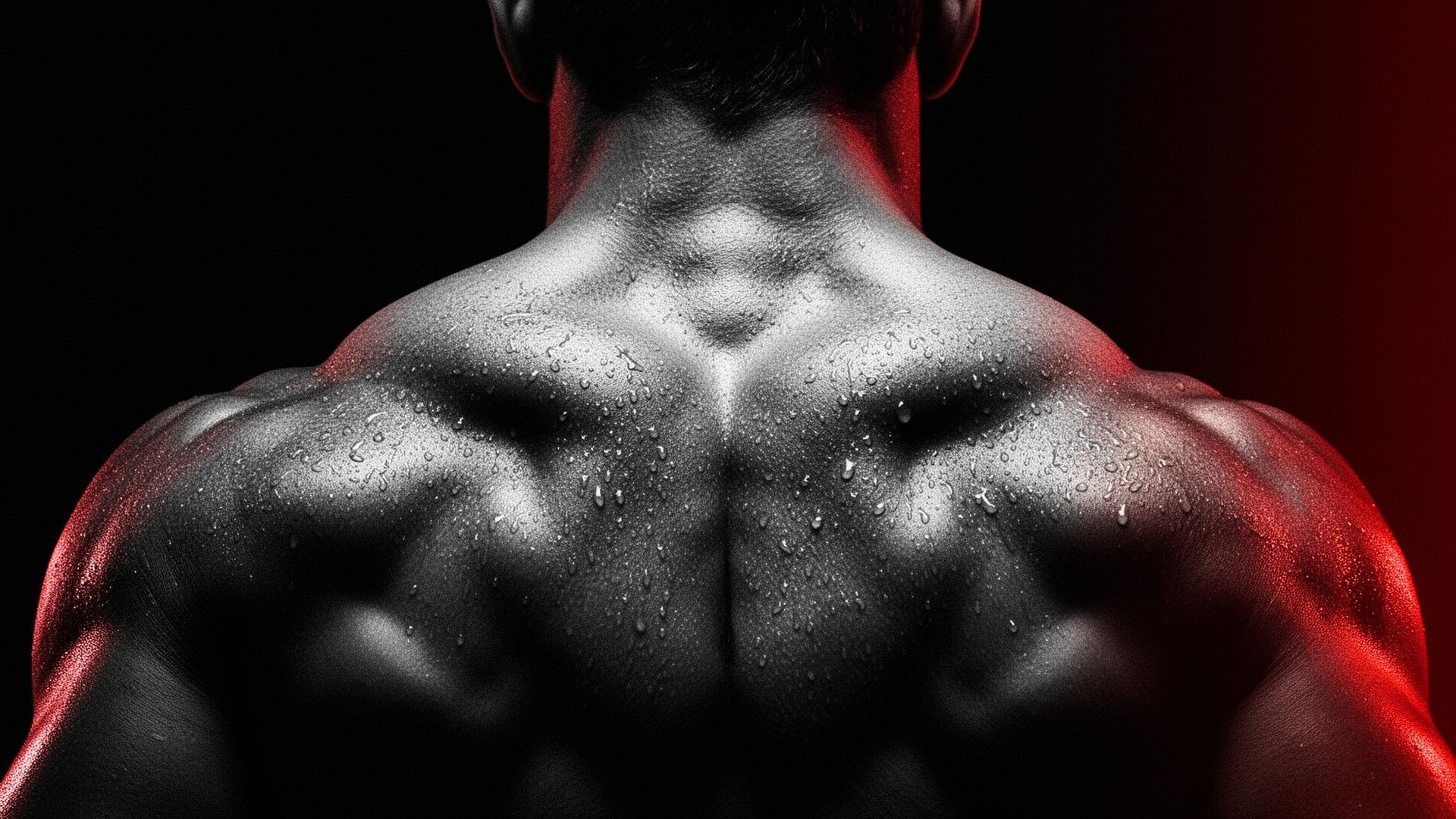 Athlete in dramatic light